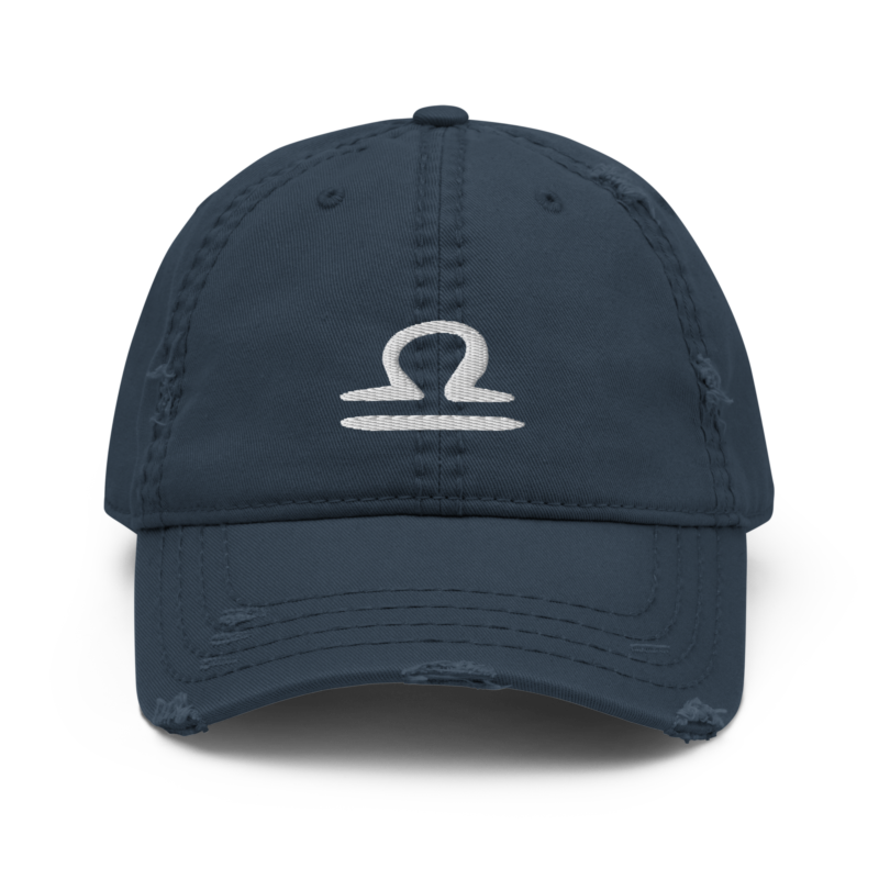 Libra Distressed Dad Hat