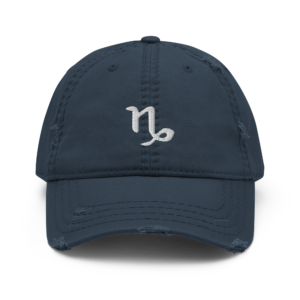 Capricorn Distressed Dad Hat