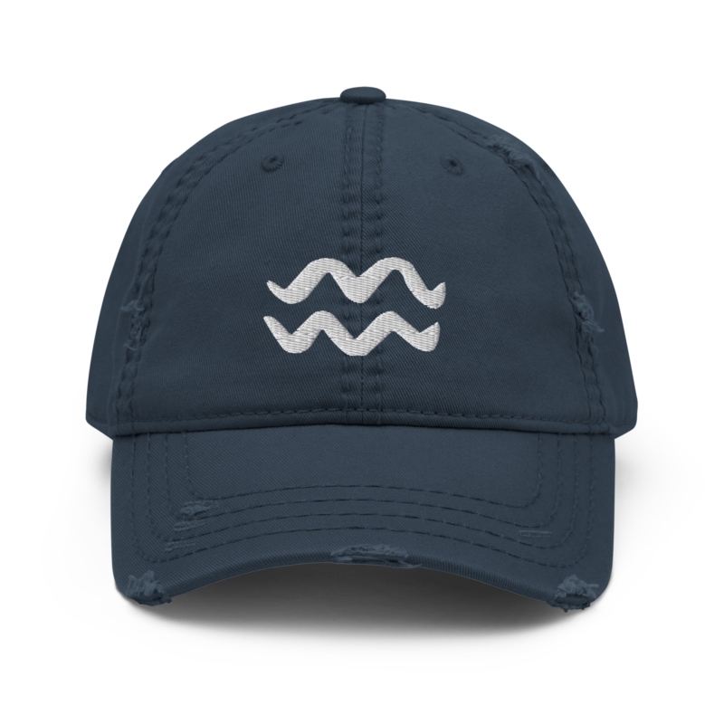 Aquarius Distressed Hat