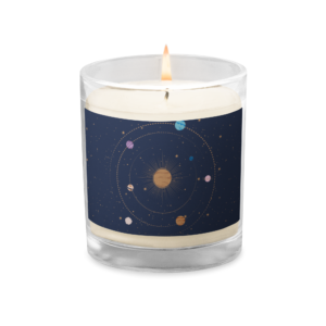Glass jar soy wax candle