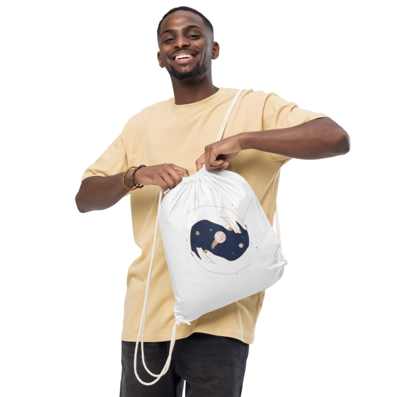 Organic cotton drawstring bag