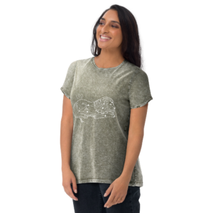 unisex denim t shirt dark army green left front 6409eda3081c6
