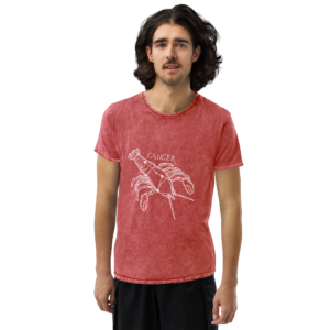 unisex denim t shirt garnet red front 2 6409ee48f1c53